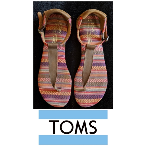 Toms Shoes - TOMS Playa Aztec Print leather thong sandals